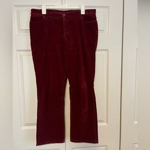 Falls Creek corduroy pants. Size 14. Reddish-burgundy.